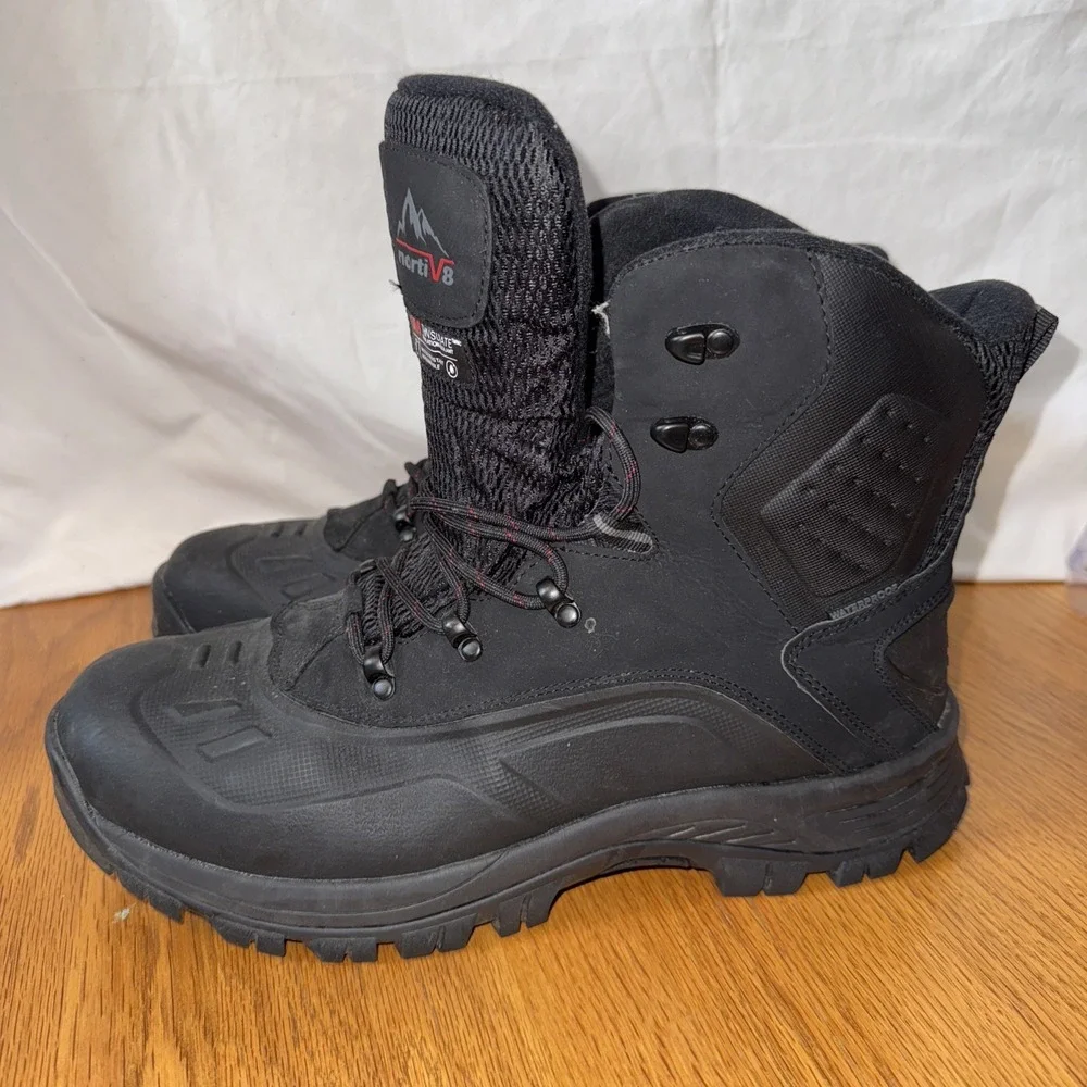 Nortiv8 Thinsulate Men's Boots Waterproof Hiking Construction Sz‎ 12 Black